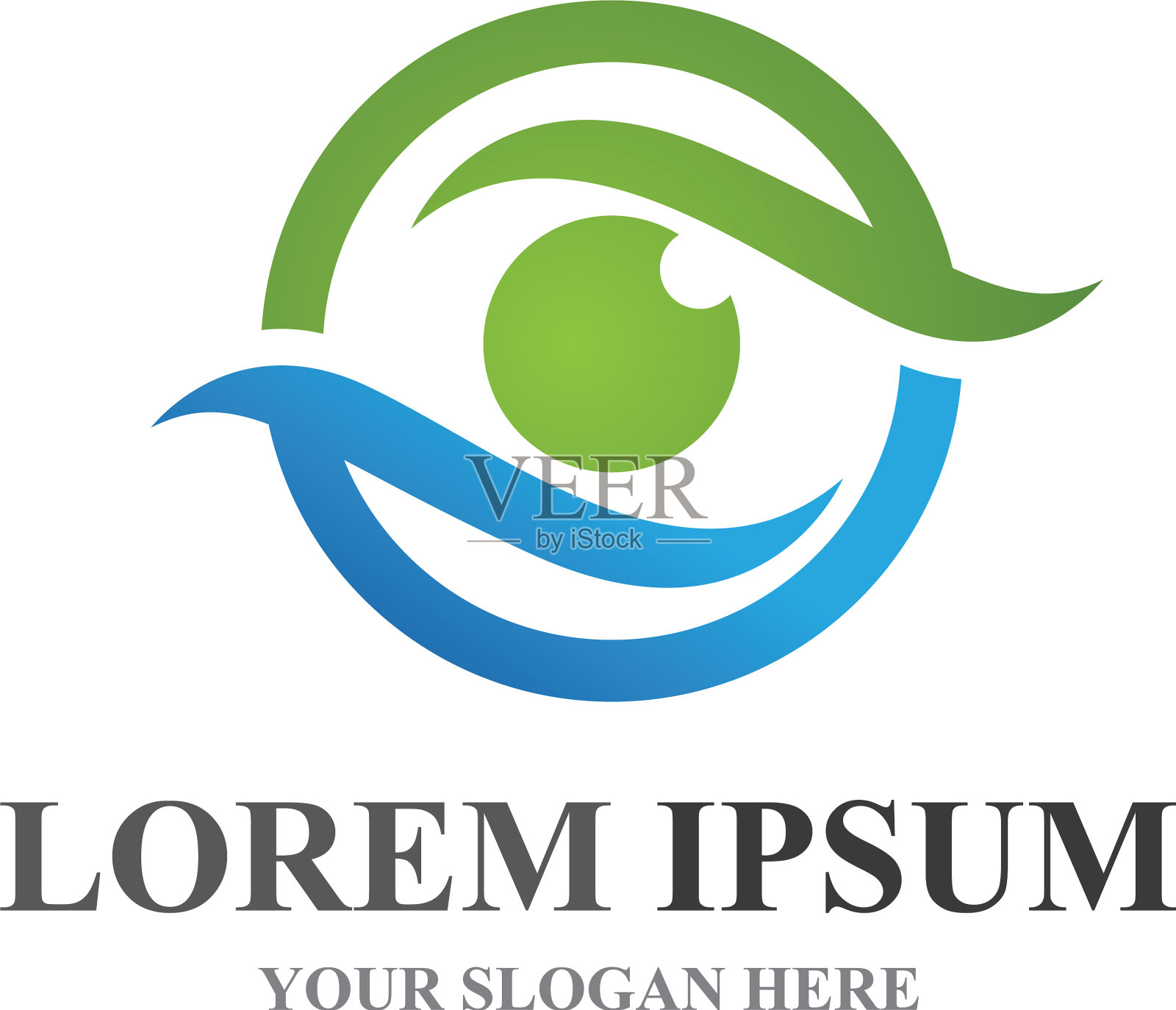 眼部护理标志设计插画图片素材