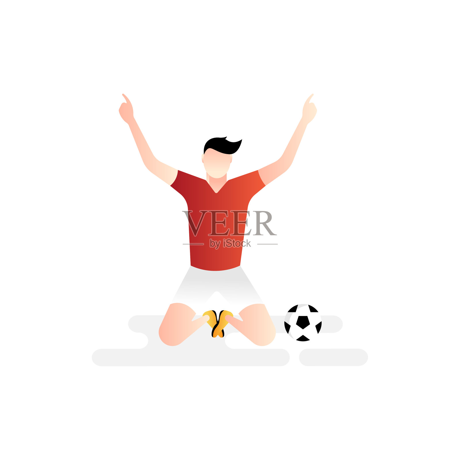 足球或足球运动员设计元素图片