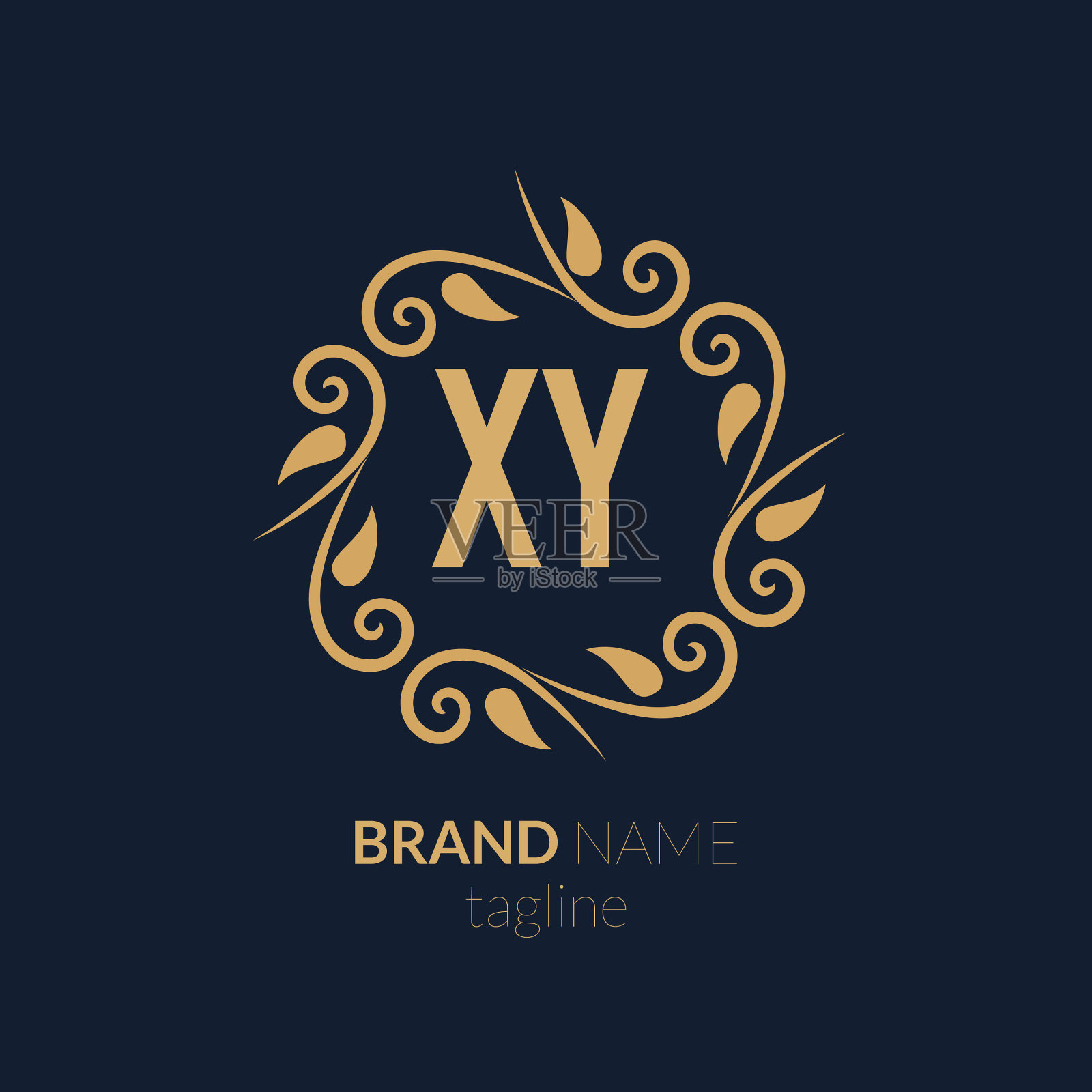 首字母xy创意优雅的标志模板插画图片素材