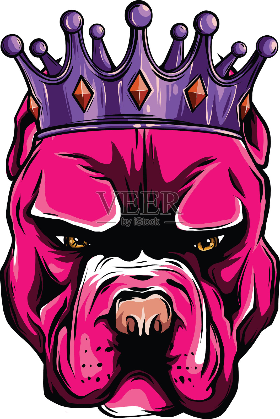 狗王在白色的背景设计元素图片