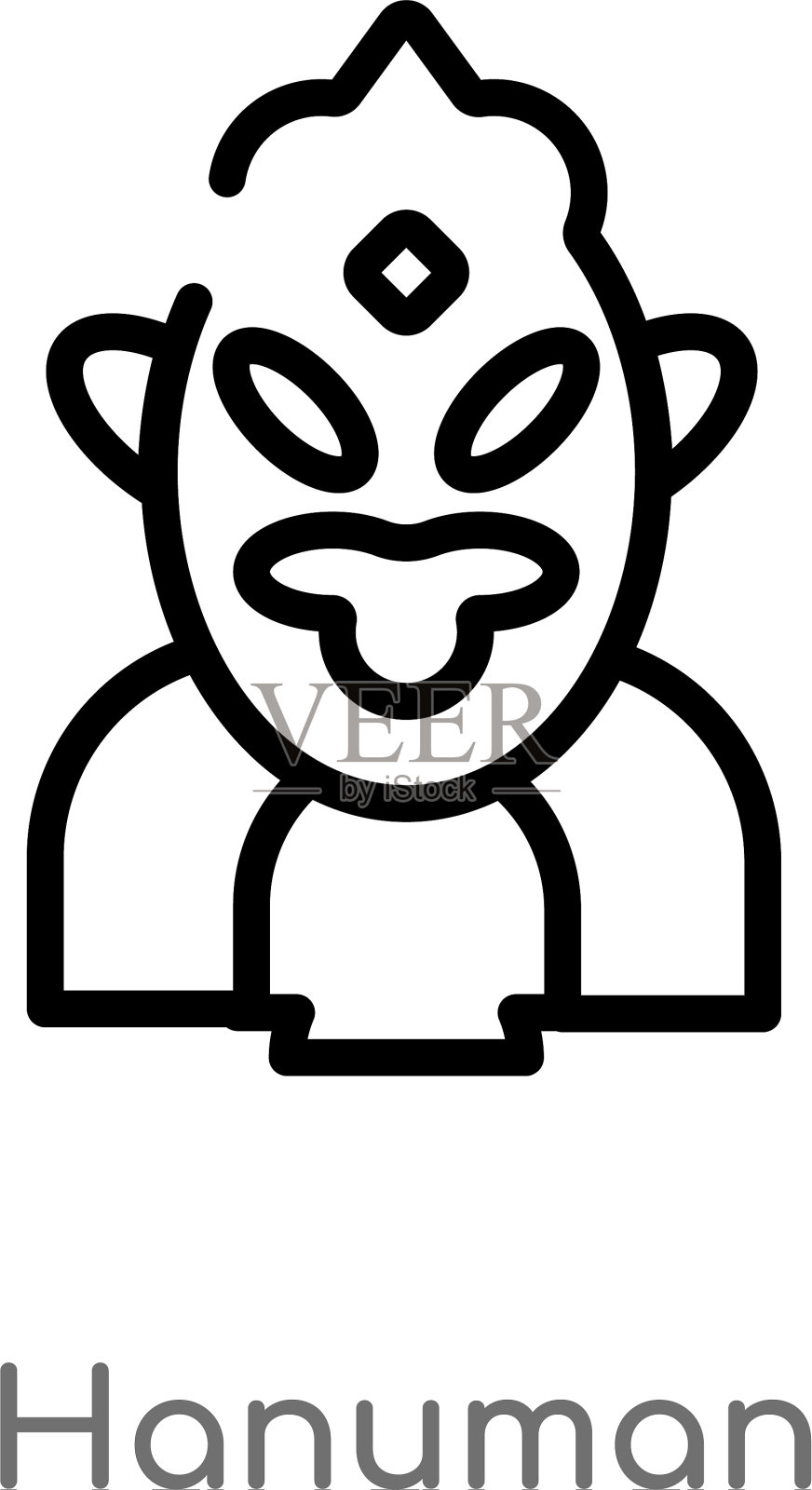 轮廓人形图标孤立黑色简单线插画图片素材