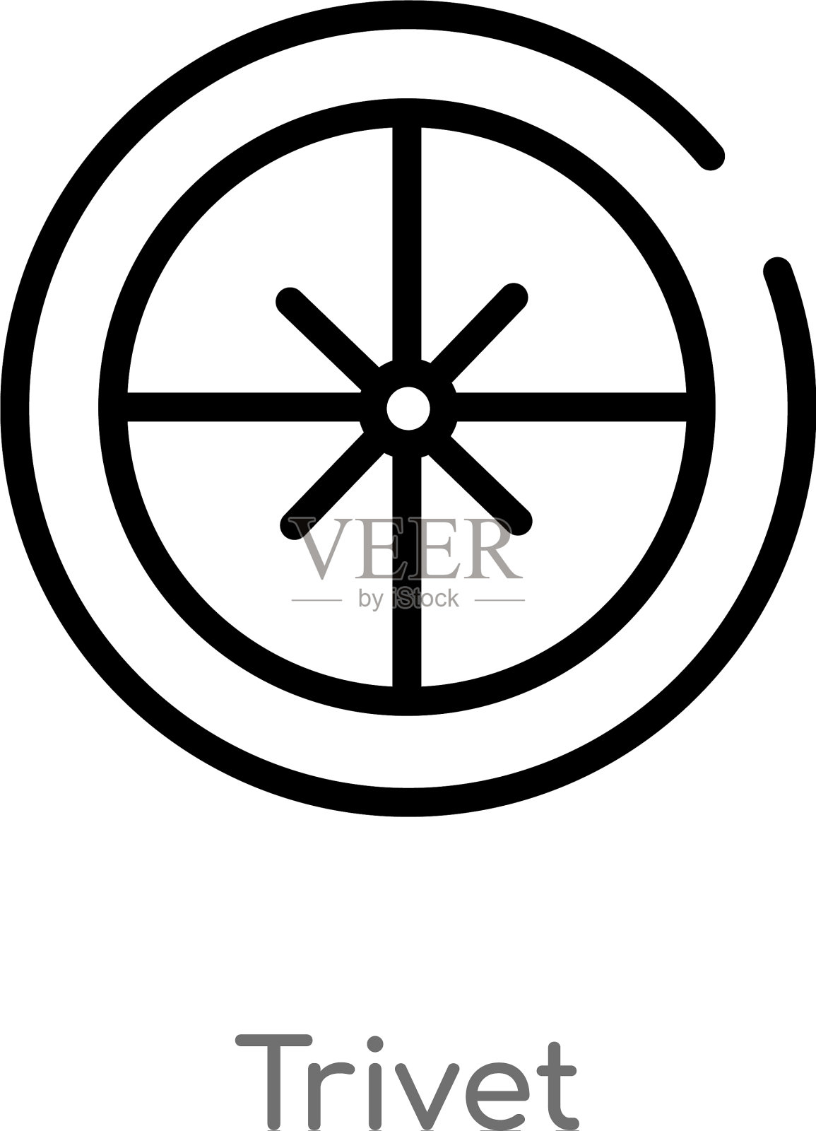 轮廓三脚架图标孤立黑色简单线图标素材