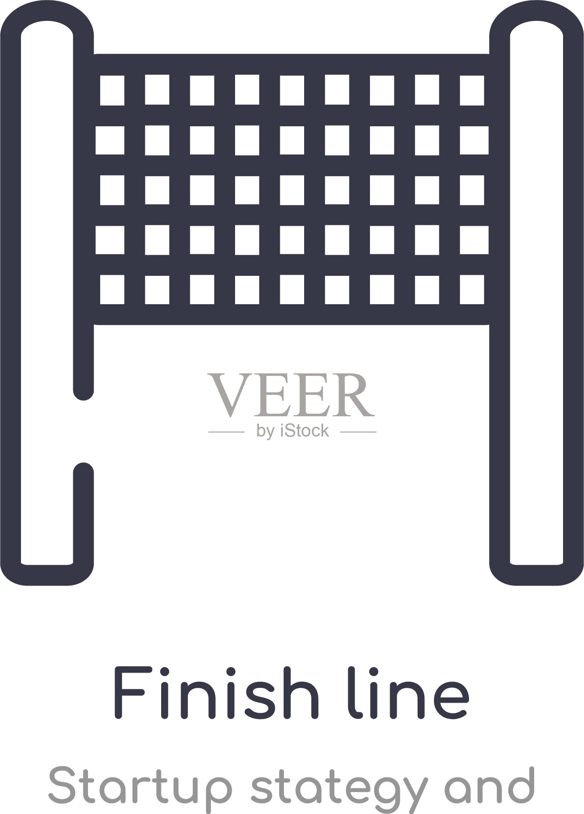 完成线轮廓图标隔离线图标素材