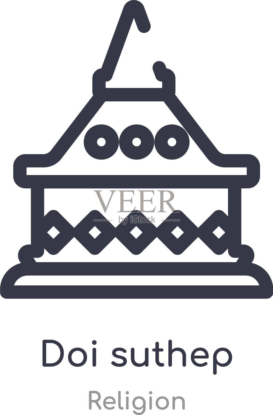 Doi素贴轮廓图标孤立线图标素材