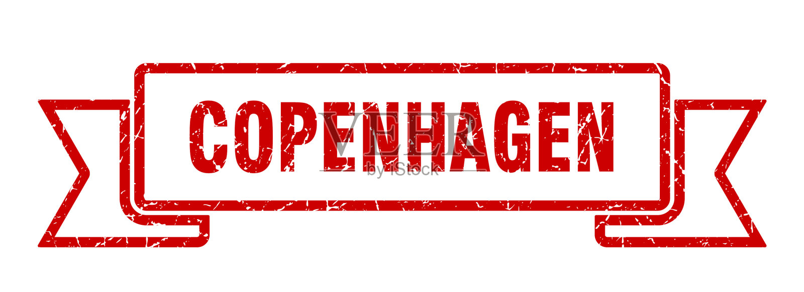 哥本哈根红丝带哥本哈根垃圾摇滚乐队标志插画图片素材