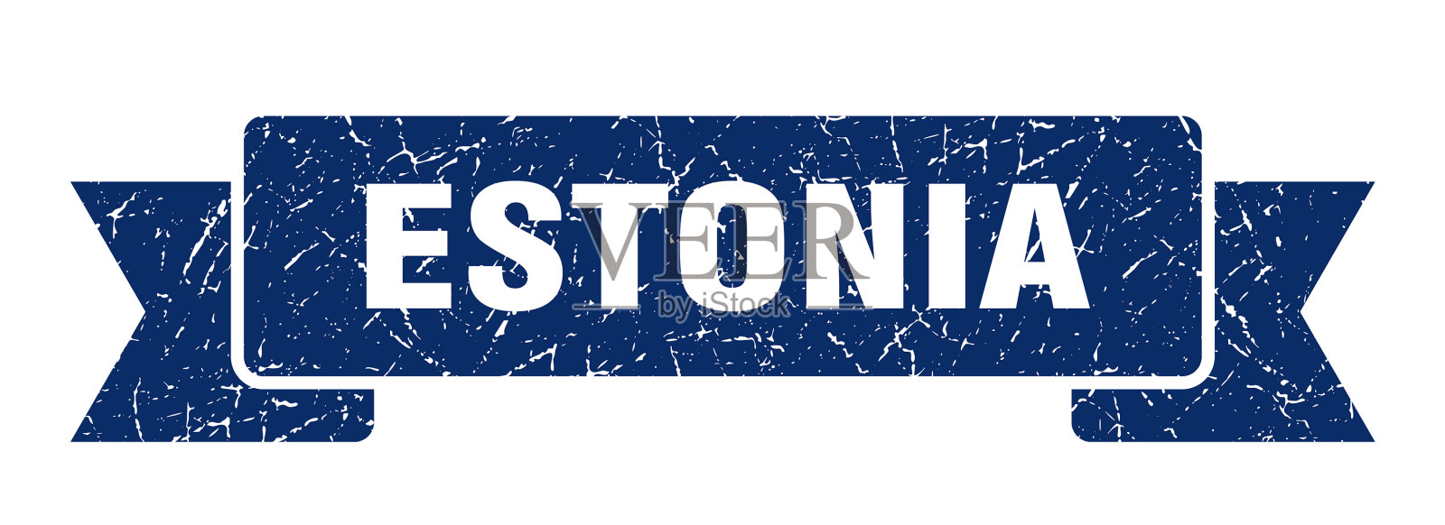 爱沙尼亚丝带蓝色爱沙尼亚垃圾摇滚乐队标志插画图片素材