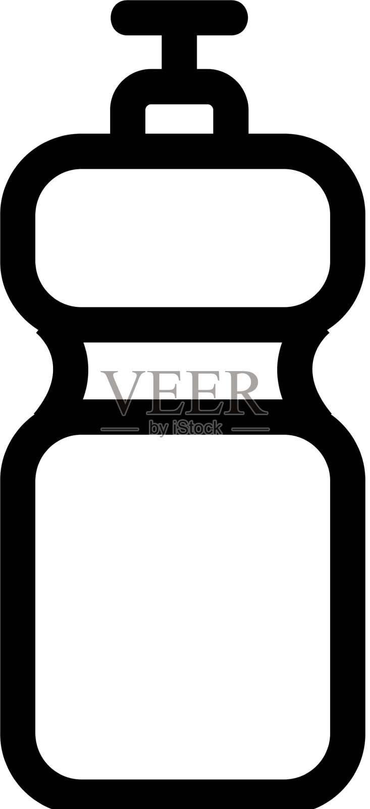 运动瓶图标孤立轮廓符号设计元素图片