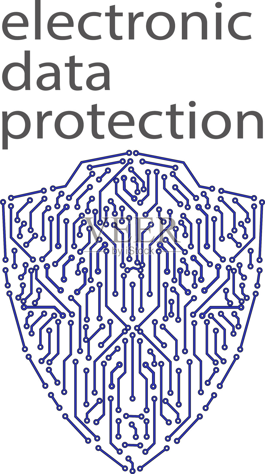 电子数据保护概念插画图片素材