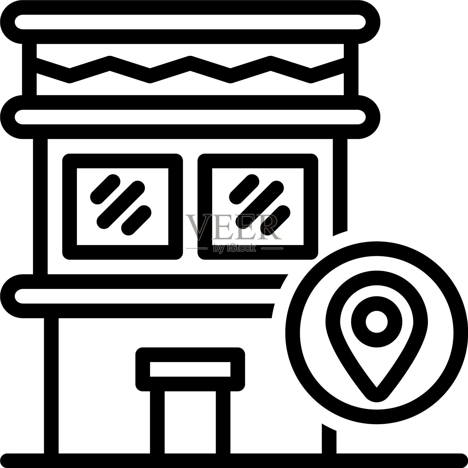 地址插画图片素材