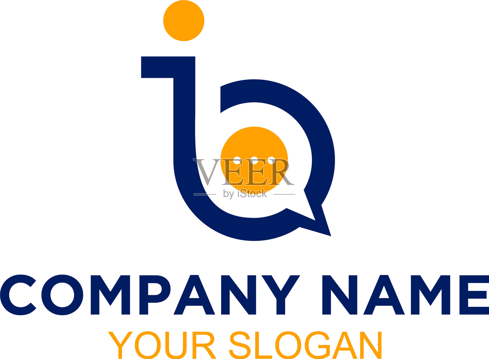 B聊天标志设计插画图片素材