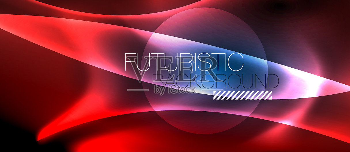 霓虹发光线魔术能量空间光插画图片素材