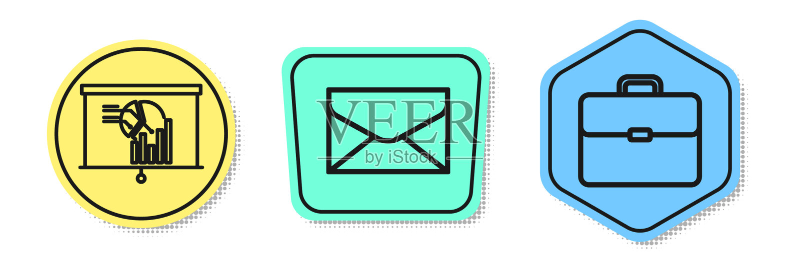 设置线板与图表信封和图标素材