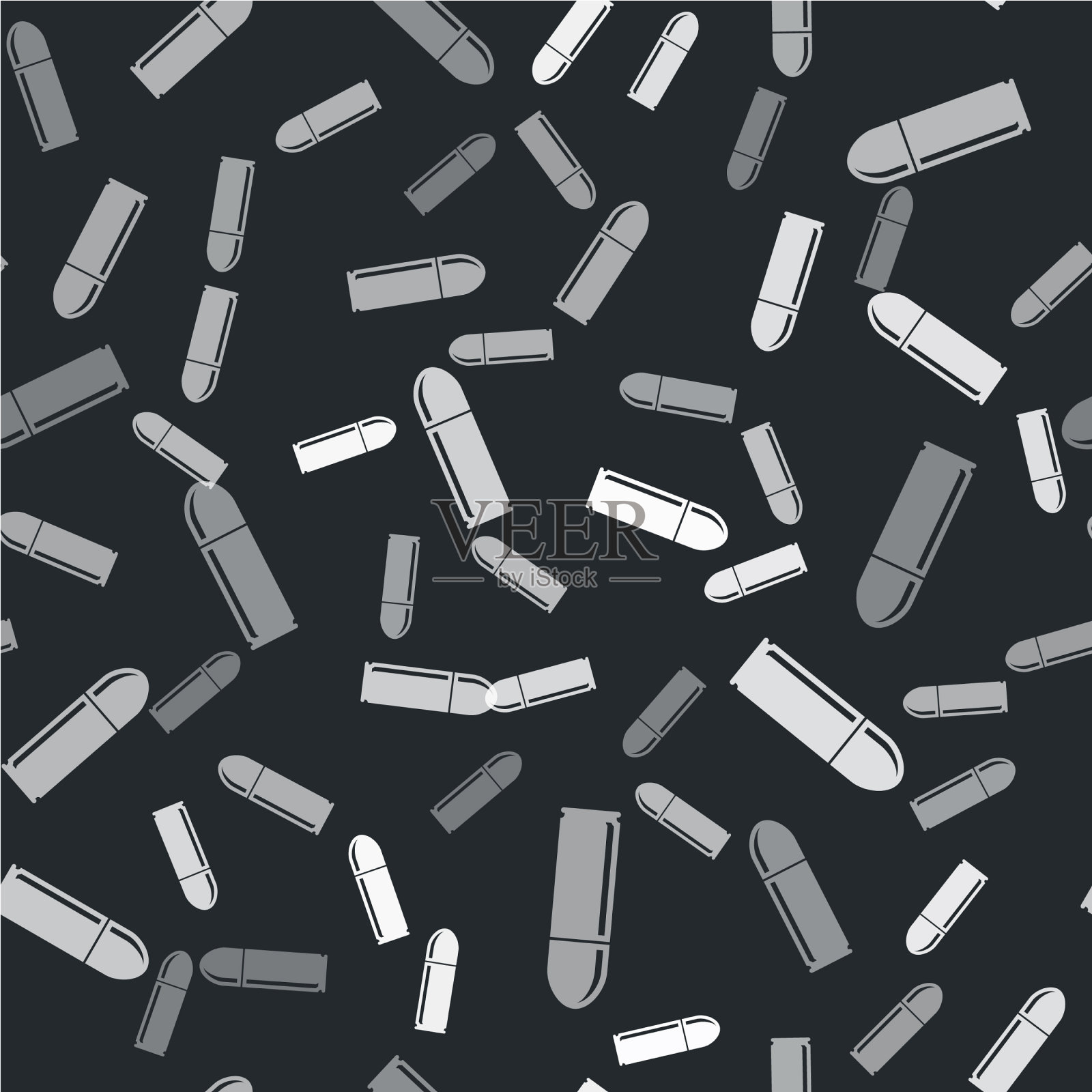 灰色子弹图标隔离无缝模式上插画图片素材