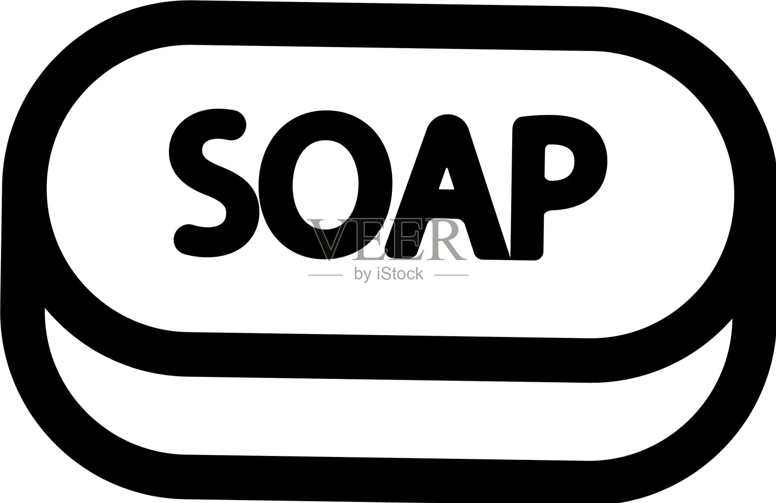 肥皂图标孤立的轮廓符号设计元素图片