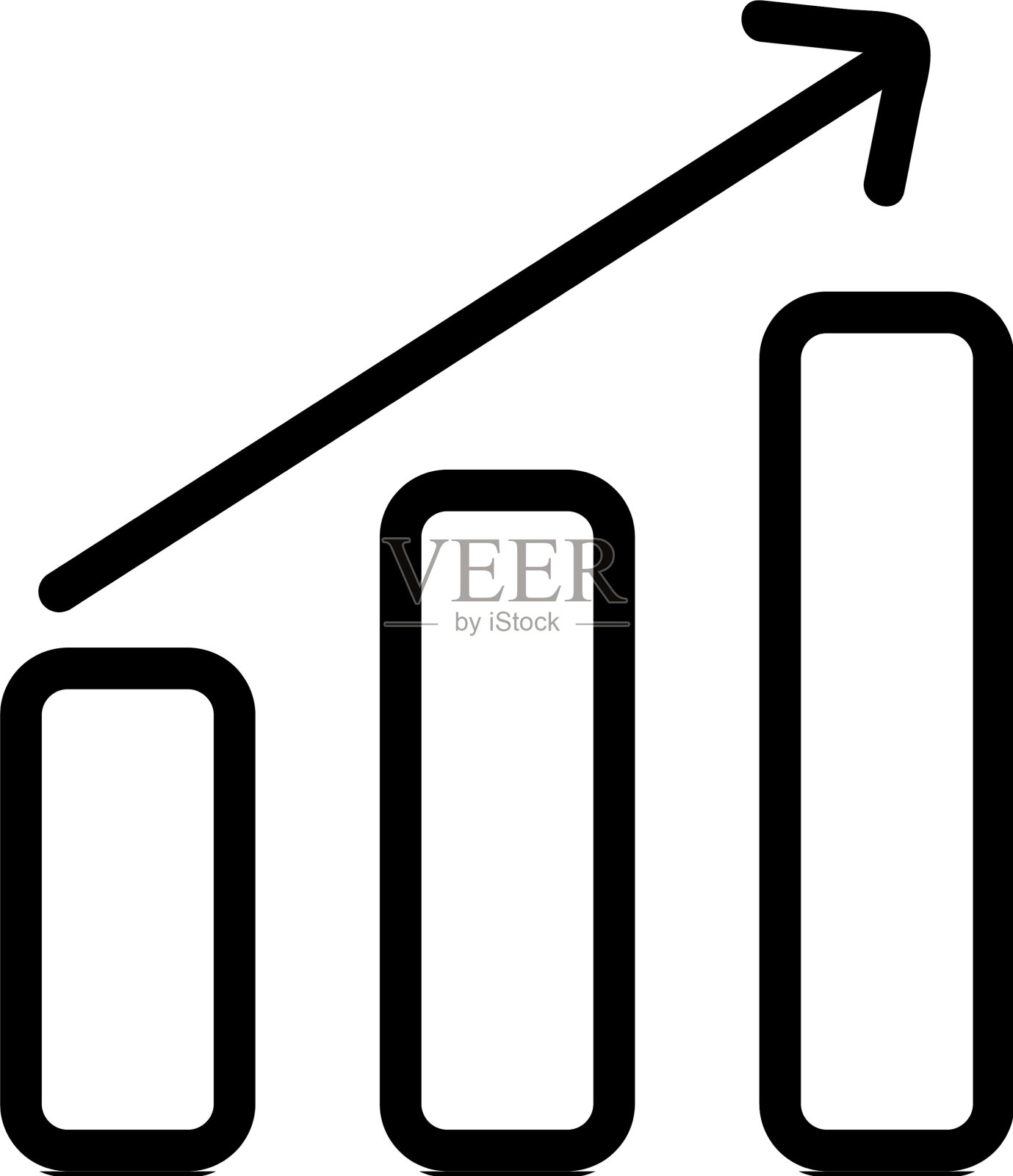 成长趋势是一个孤立的图标设计元素图片