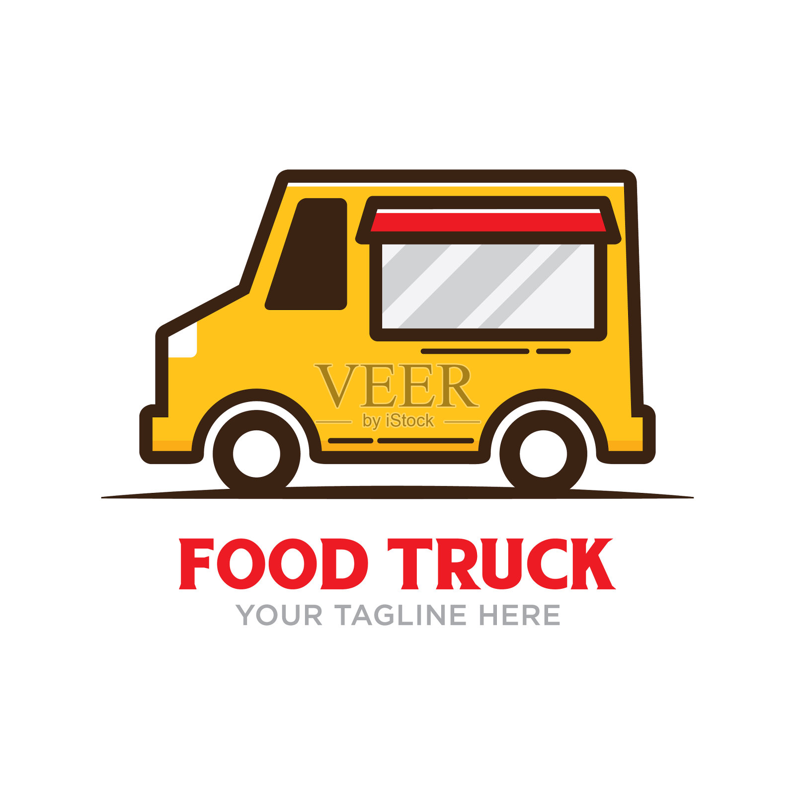 餐车标志设计插画图片素材