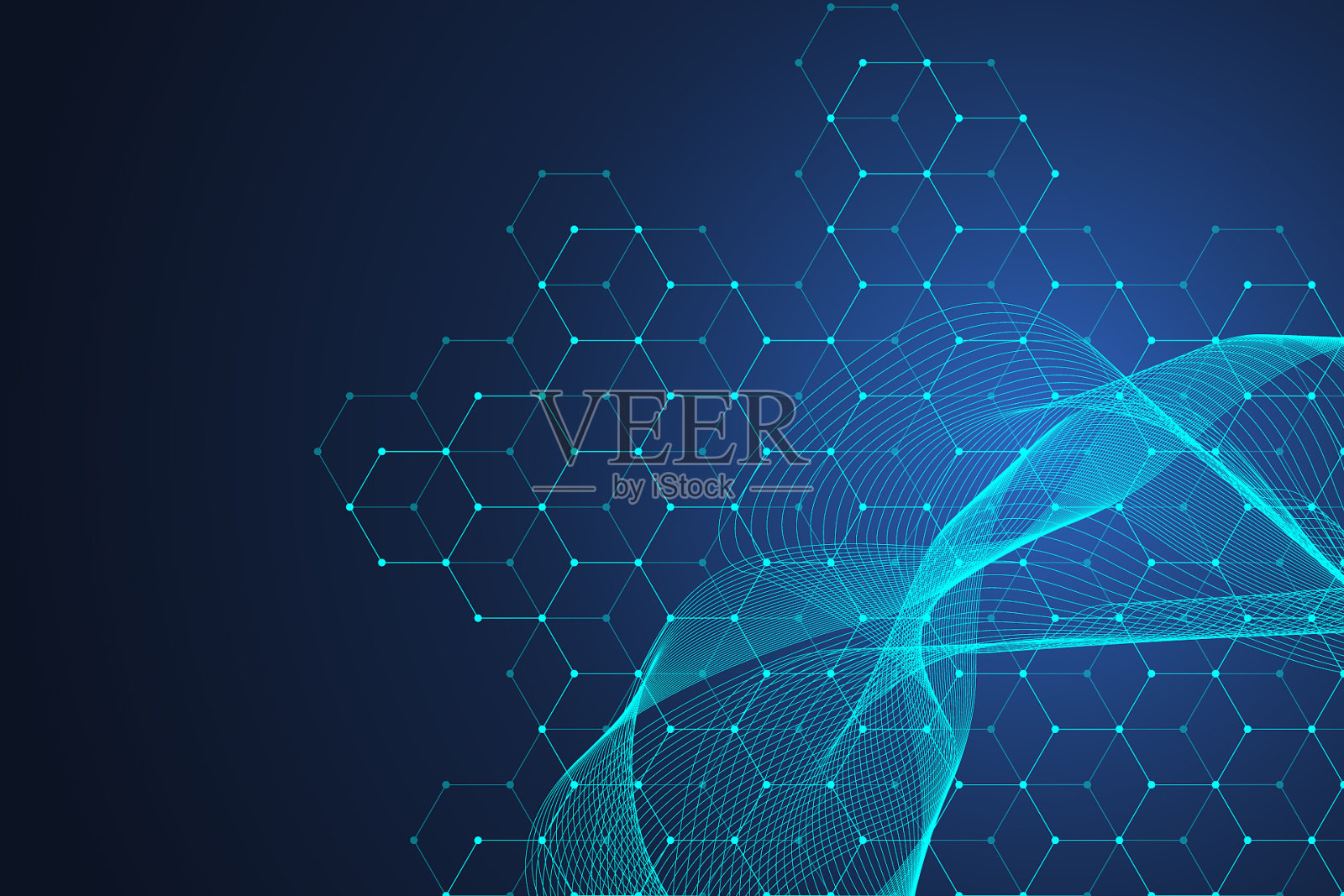 六边形抽象背景与几何插画图片素材
