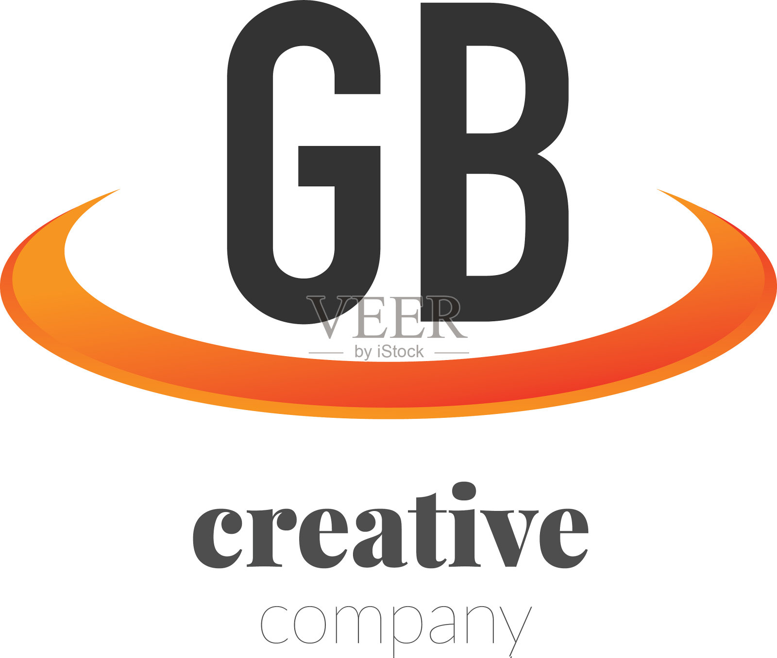 首字母gb创意标志插画图片素材