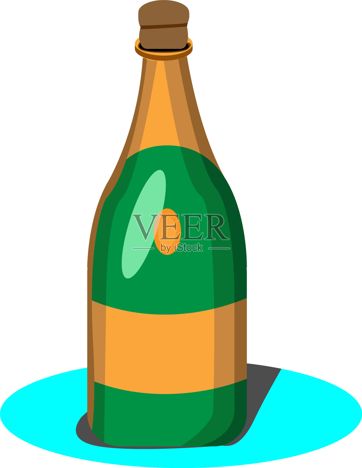 酒瓶简单的剪贴画插画图片素材