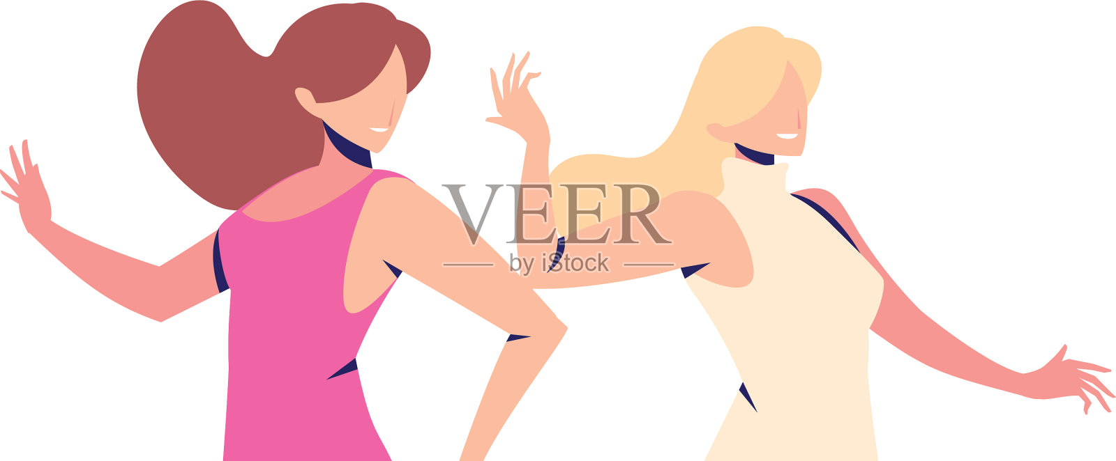 在舞会上摆姿势跳舞的女人设计元素图片