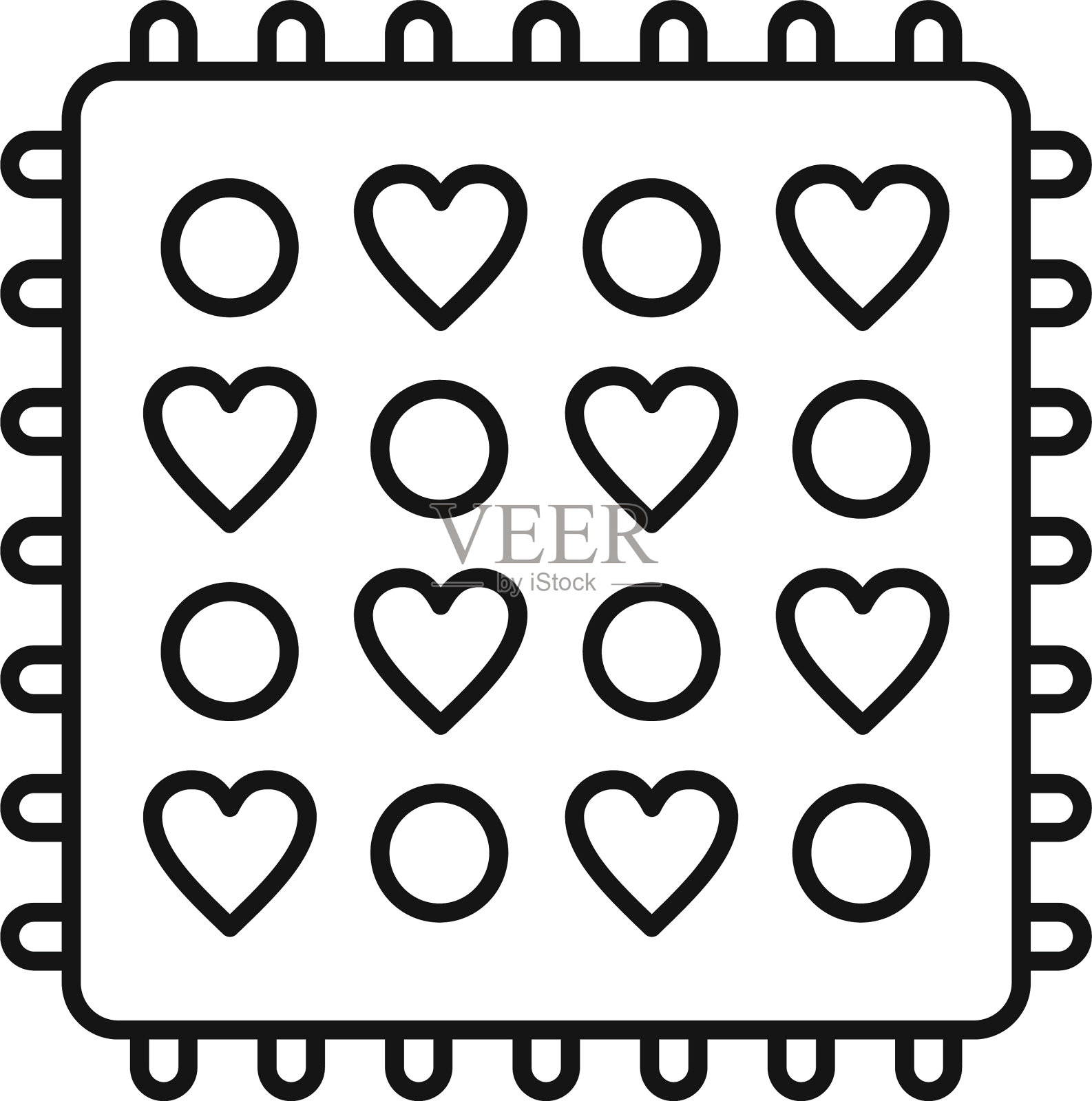 织物特征图标轮廓风格设计元素图片