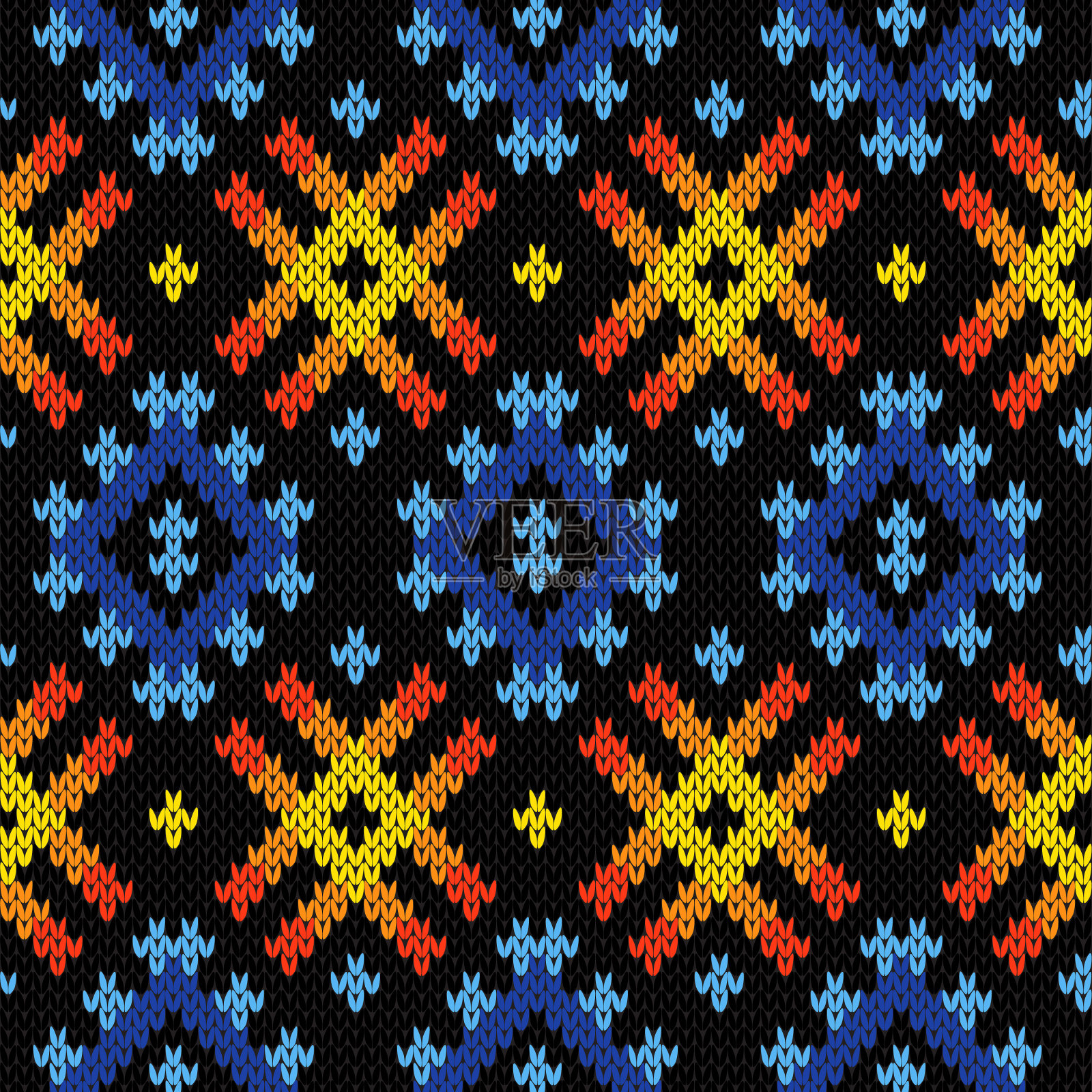 针织无缝对比图案插画图片素材