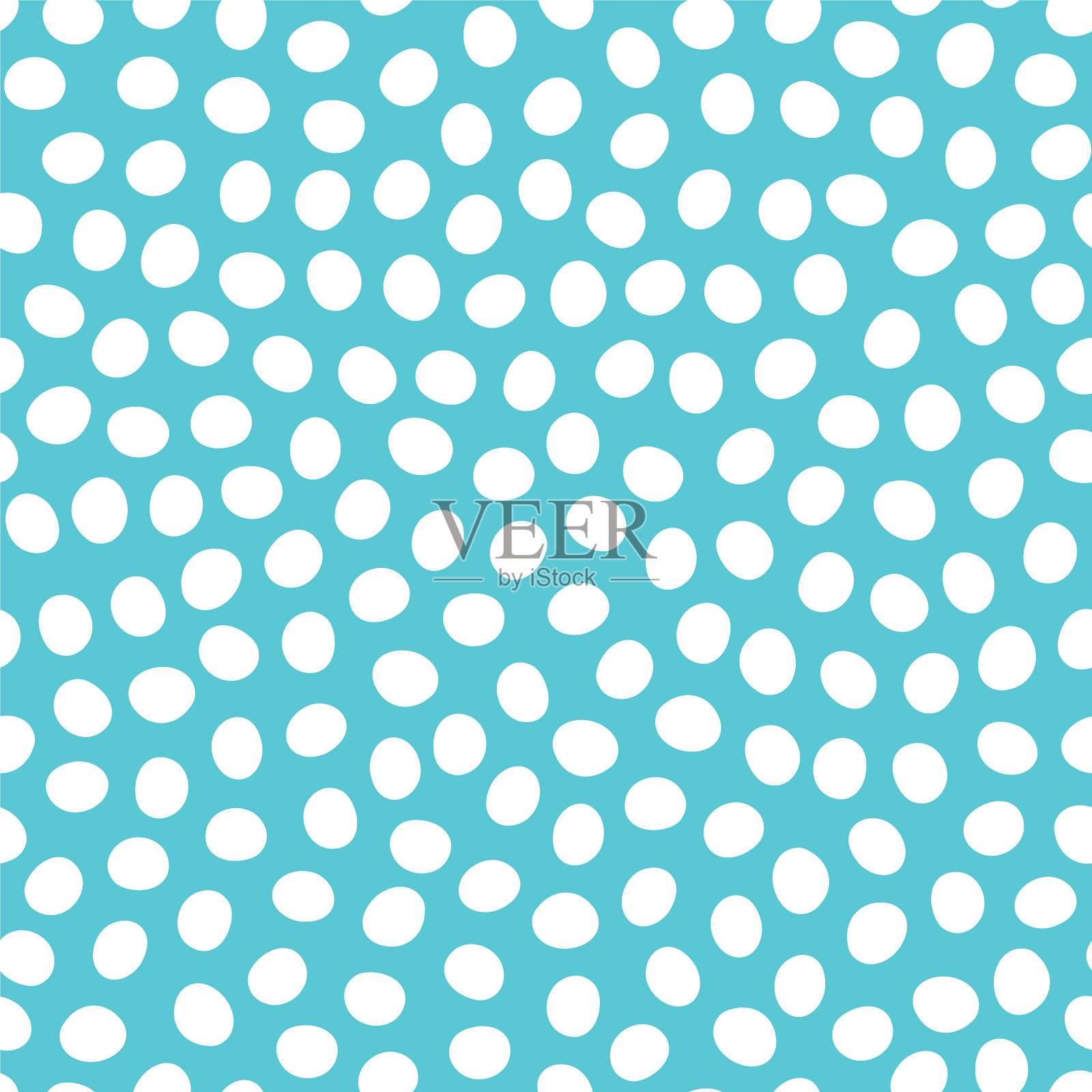 水圆点无缝重复图案插画图片素材