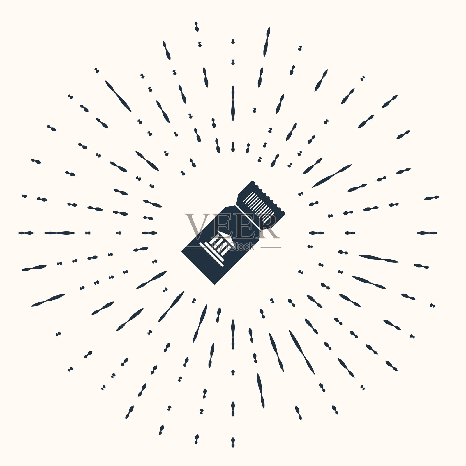 灰色博物馆门票图标孤立在米色插画图片素材