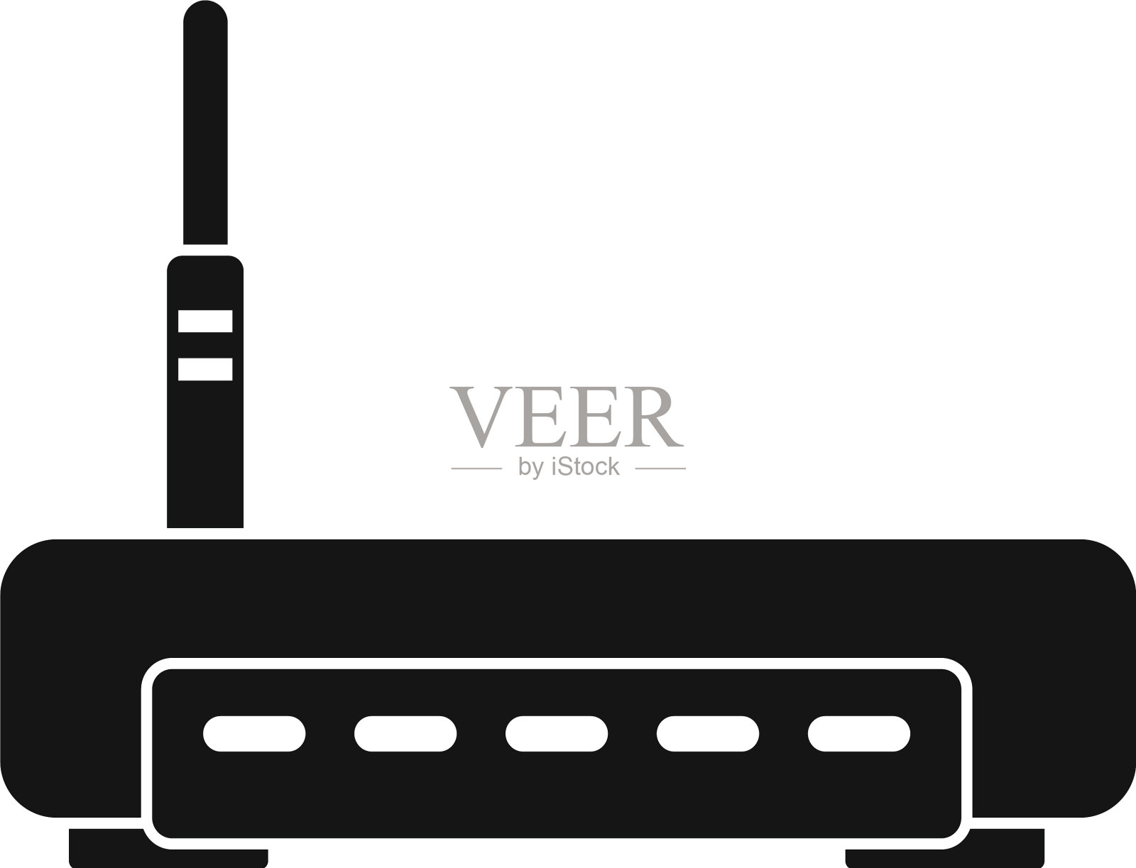 数字路由器图标样式简单设计元素图片