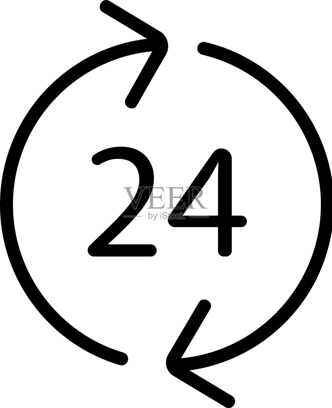 24小时模式操作图标隔离图标素材