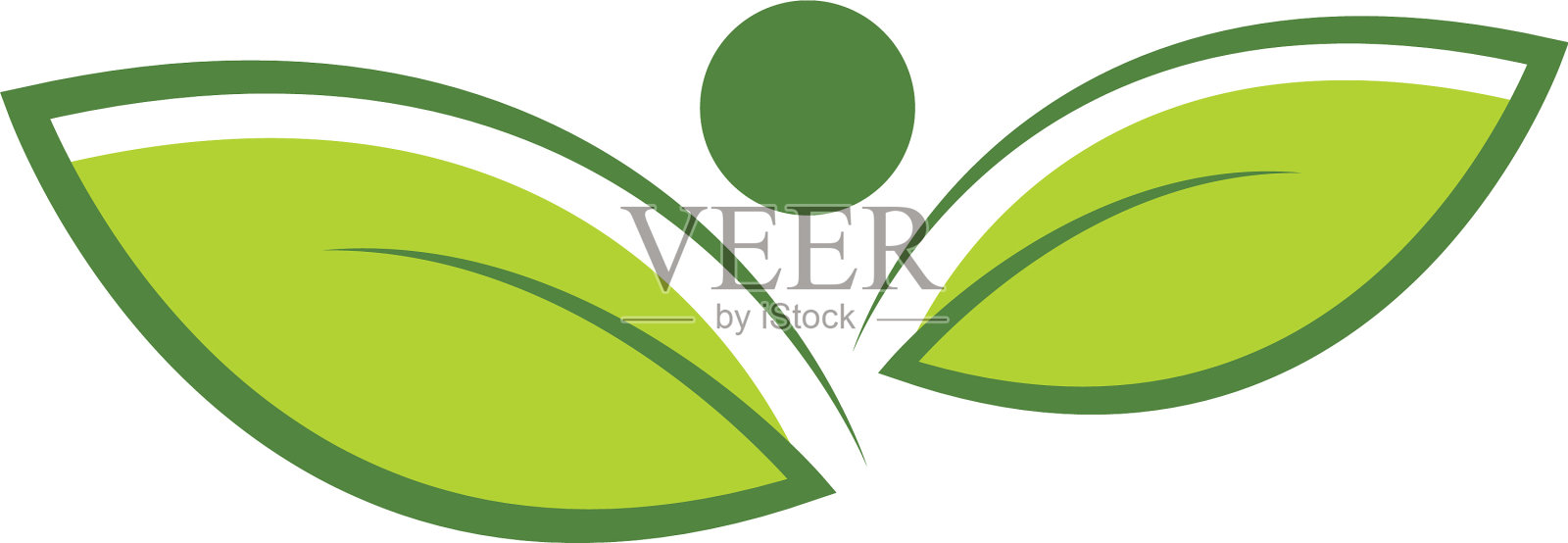 绿叶标志设计元素图片