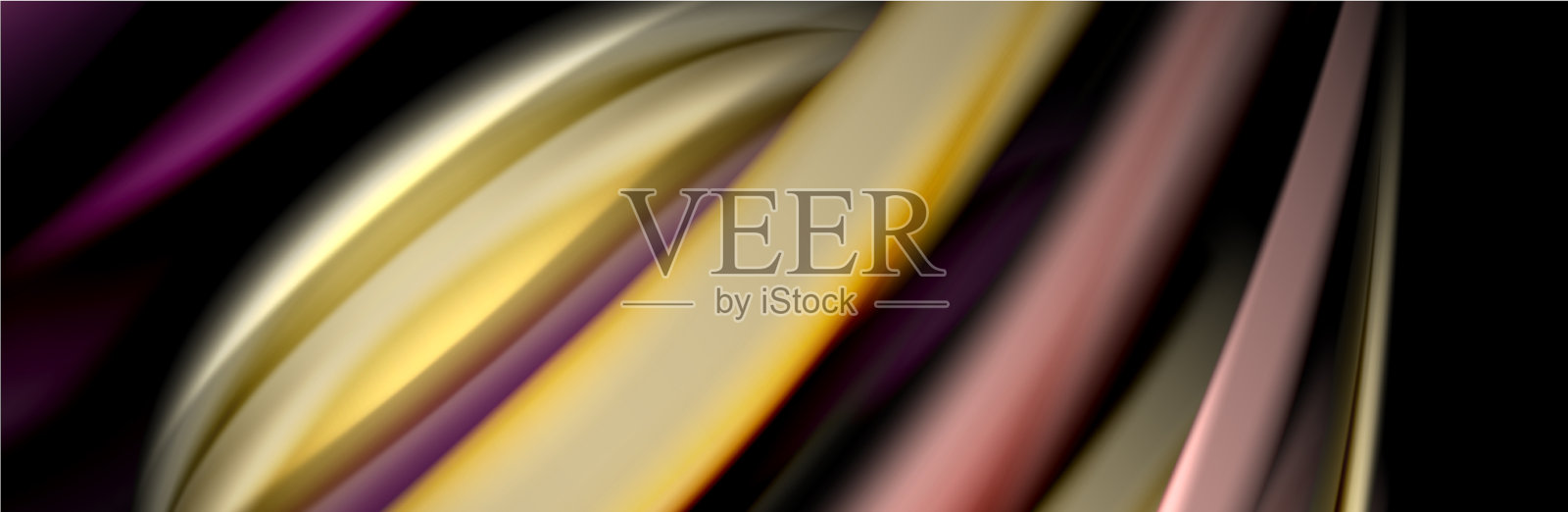 丝绸和流畅的流波海报设计色彩插画图片素材