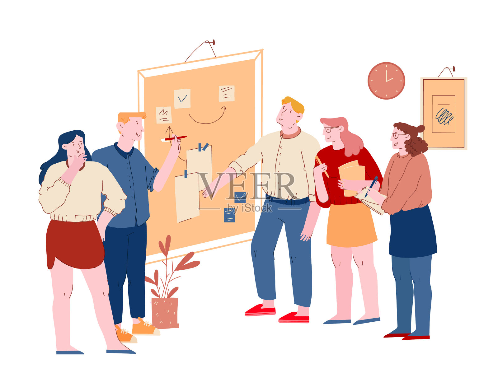 商界人士在董事会上交流设计元素图片