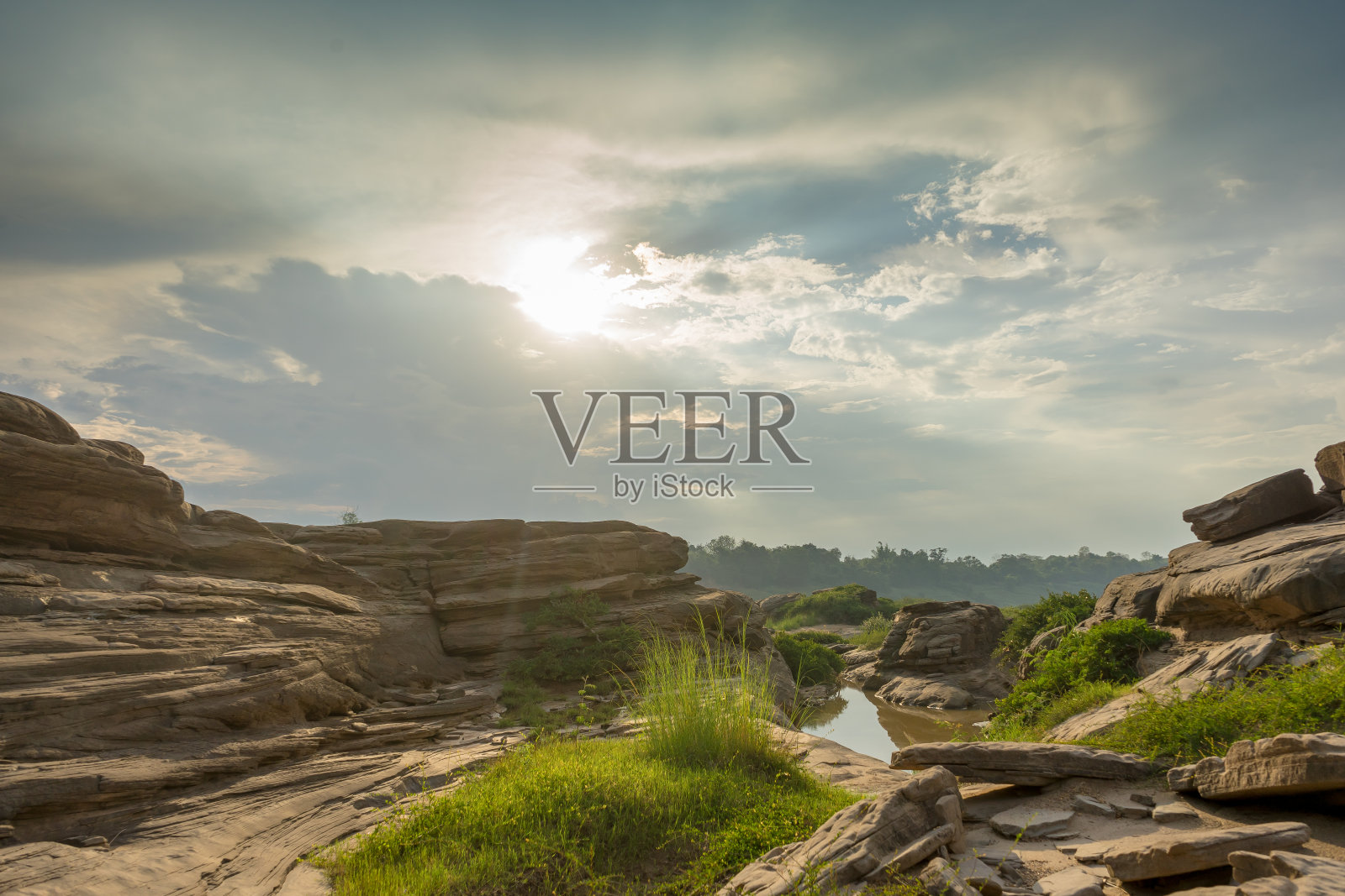 泰国Ubon Ratchathani的泰国大峡谷。照片摄影图片