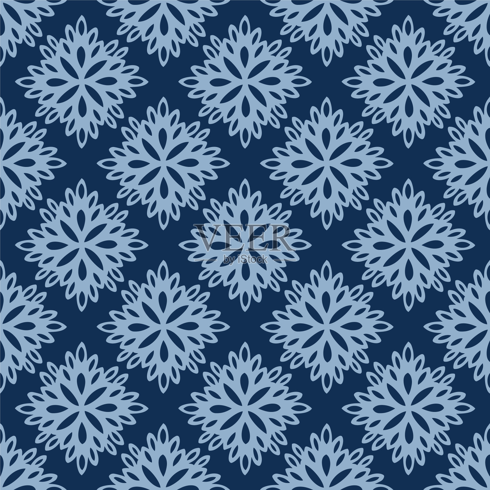 无缝花纹花边纸花上插画图片素材