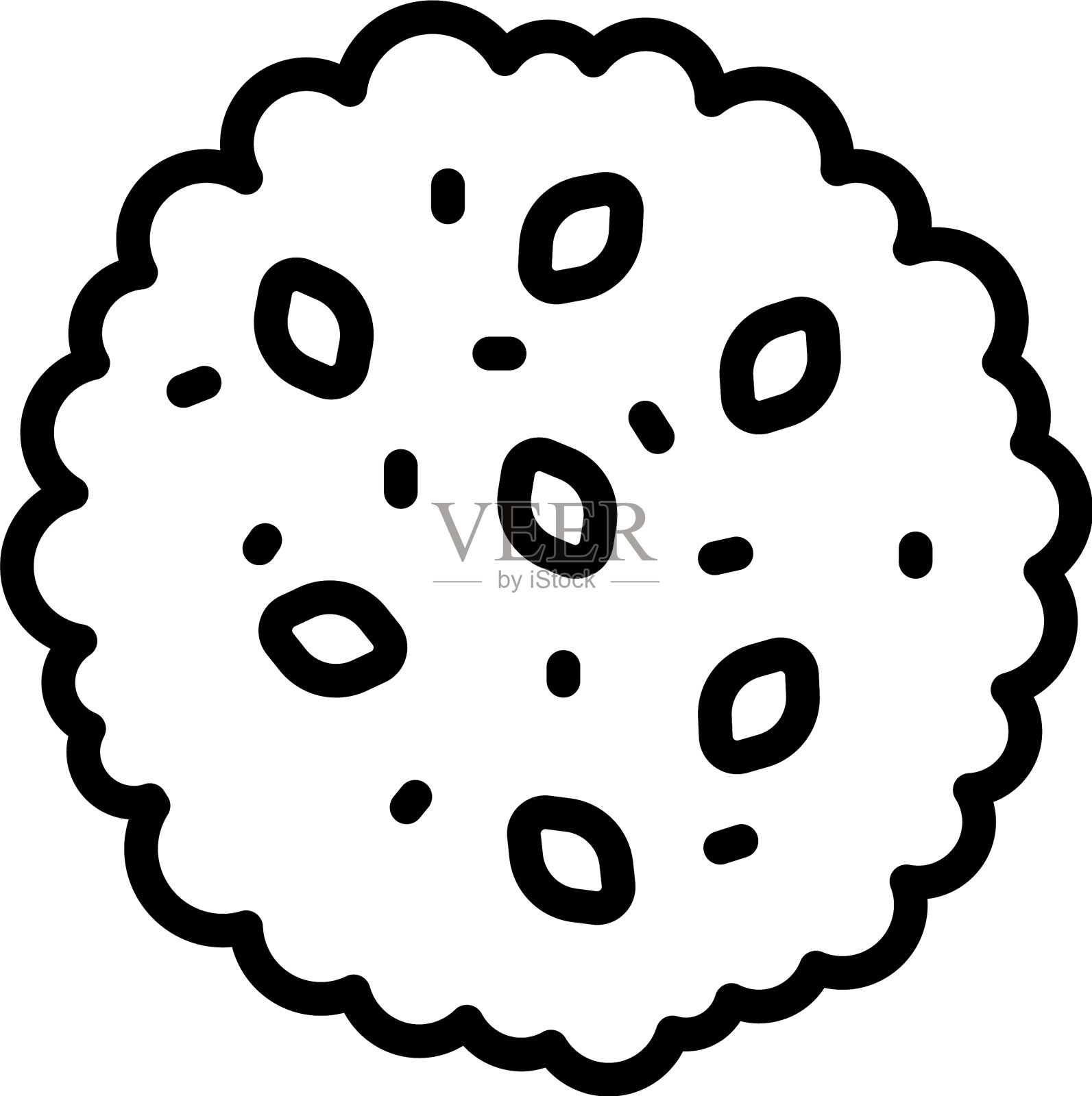 圆形爆竹图标轮廓风格插画图片素材