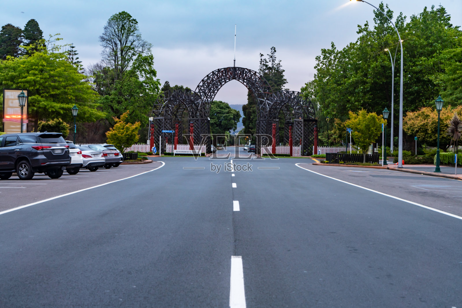 新西兰北岛罗托鲁瓦政府花园的入口照片摄影图片