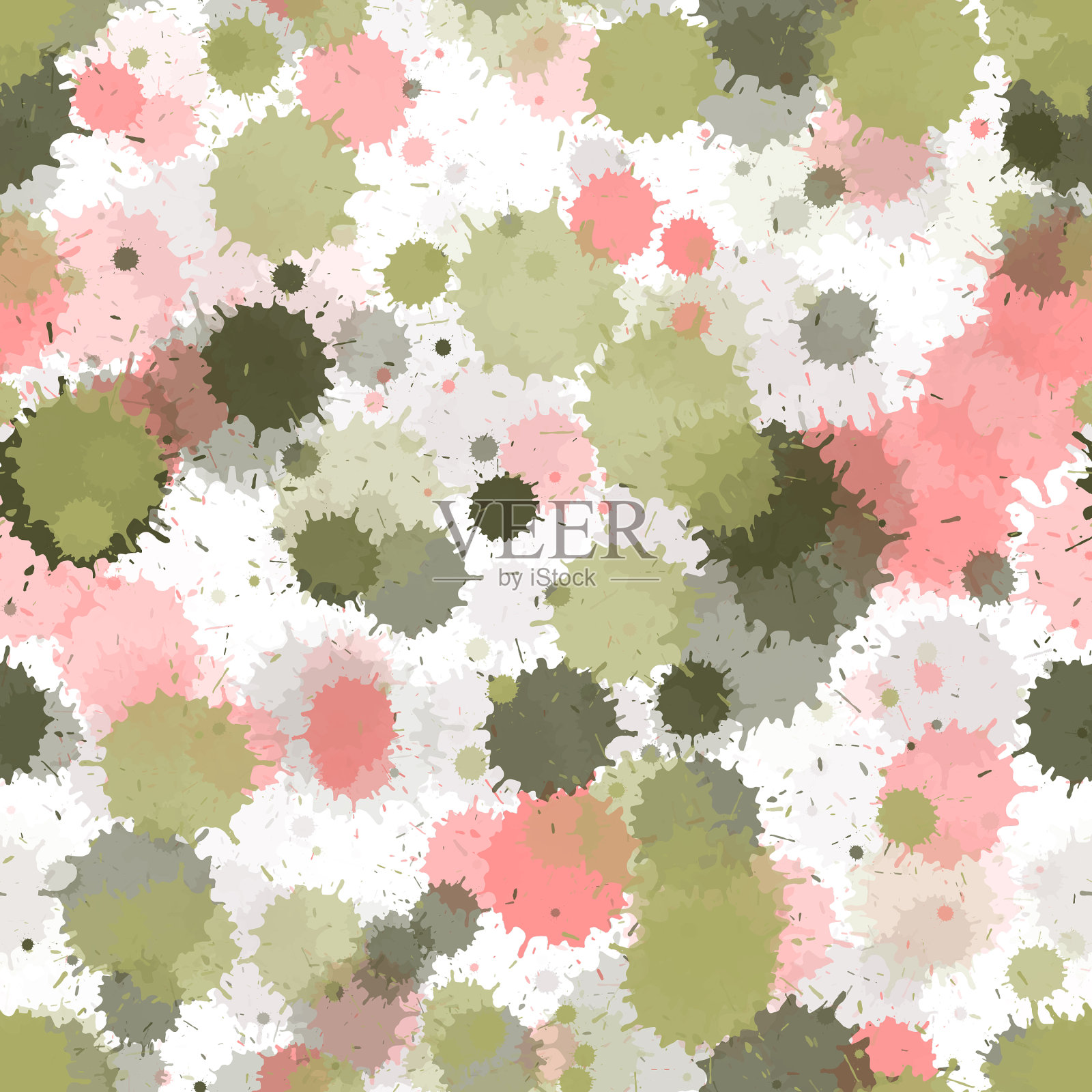 油漆污渍水彩滴点无缝打印插画图片素材