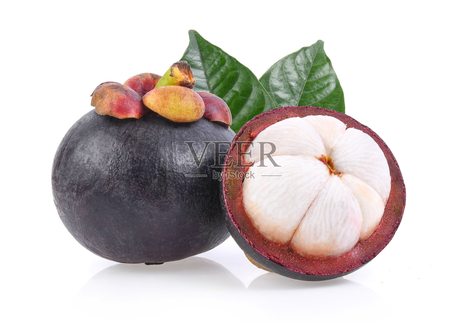 山竹甜果孤立在白色背景上照片摄影图片