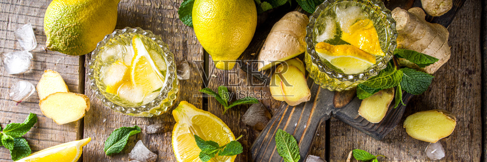 自制的姜柠檬水照片摄影图片