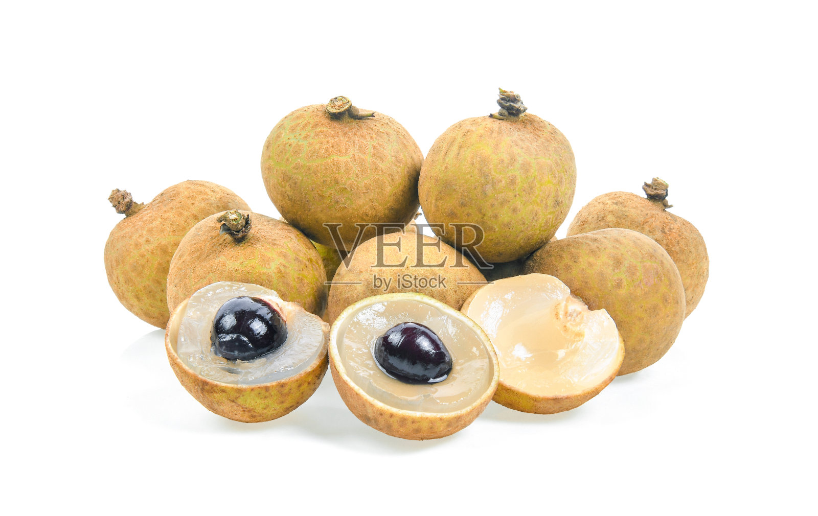 白底孤立的龙眼照片摄影图片
