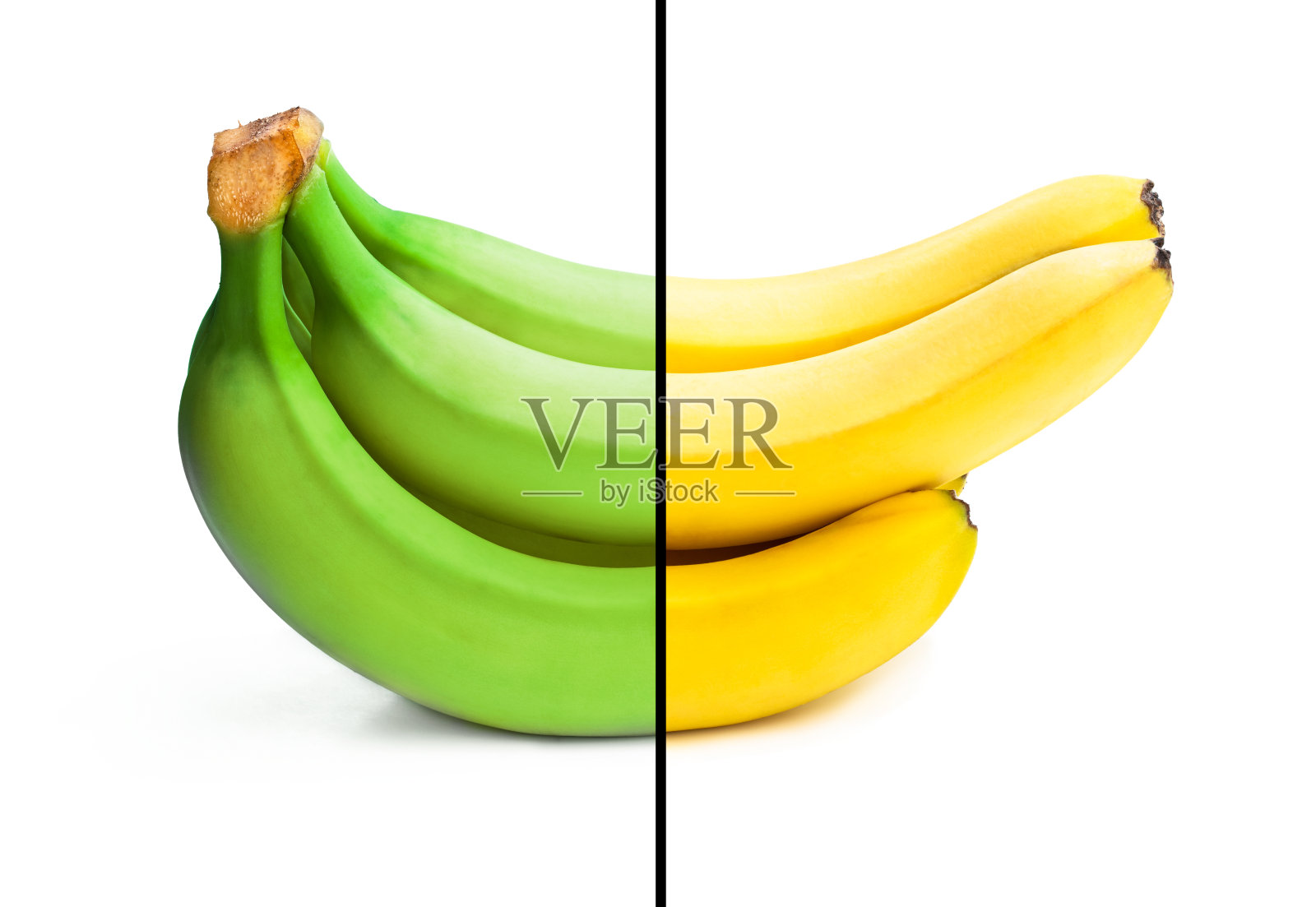 半熟香蕉束展示不同阶段的概念图像照片摄影图片