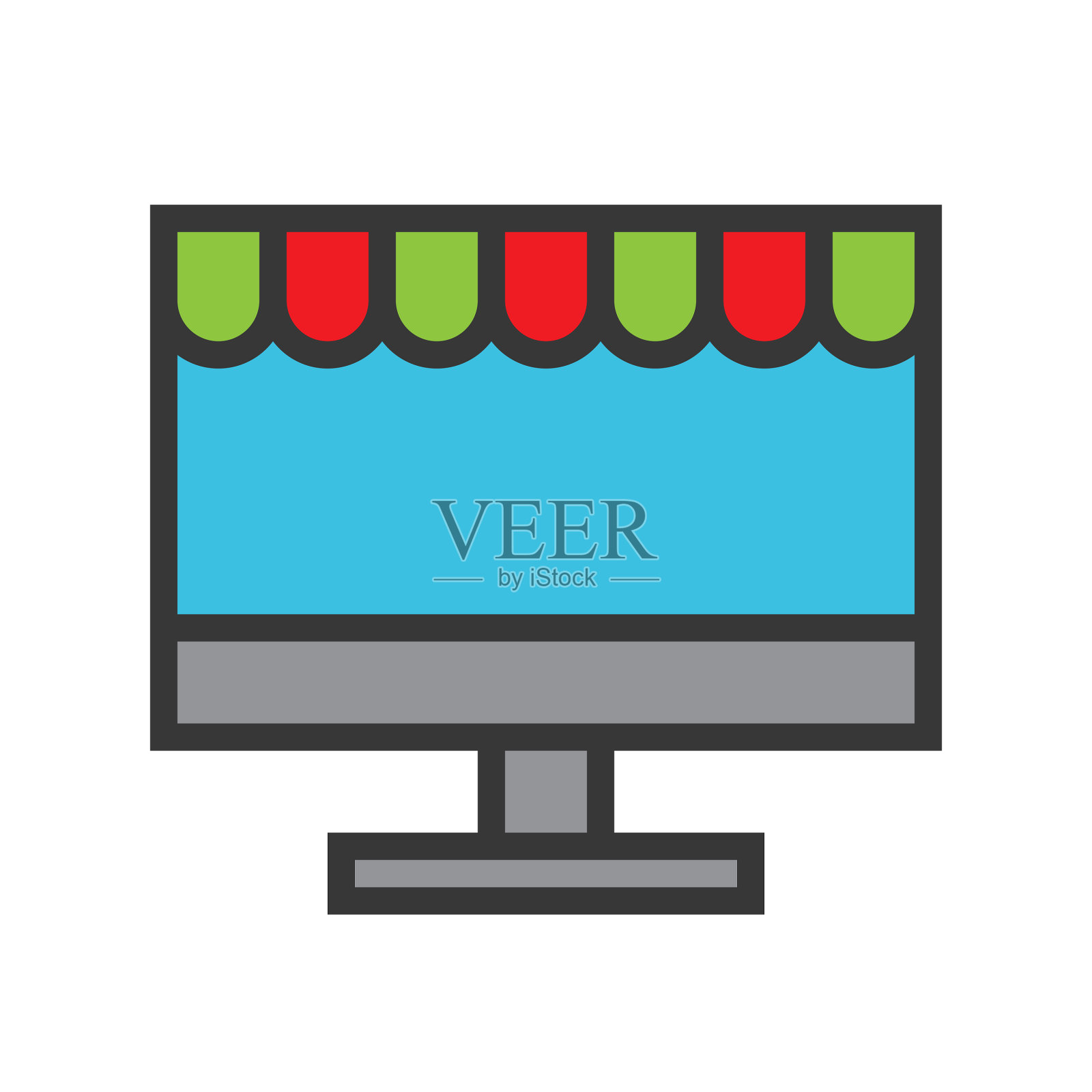 网上商店充满了网上购物风格的图标设计元素图片