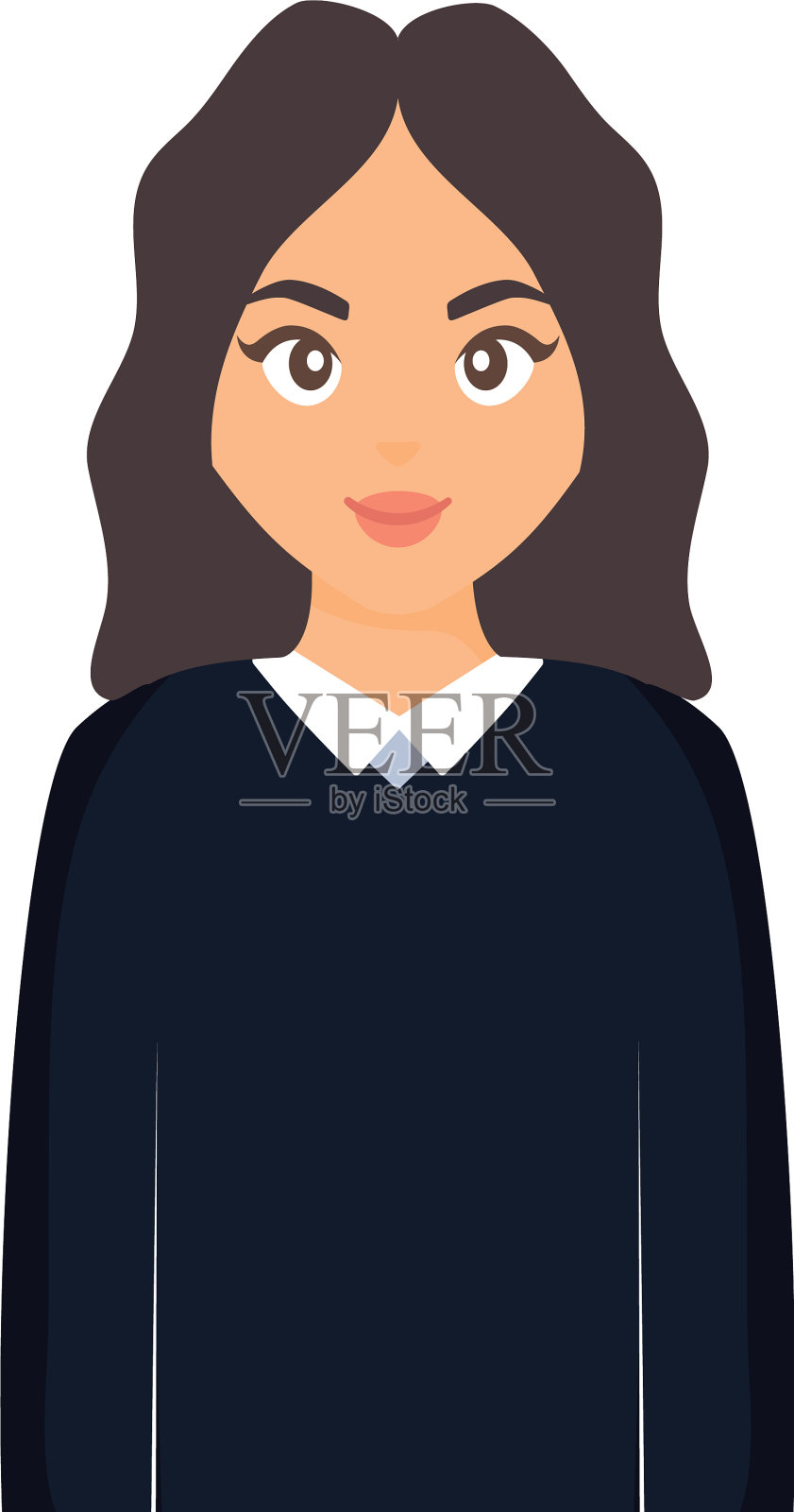 美丽而年轻的女人性格设计元素图片