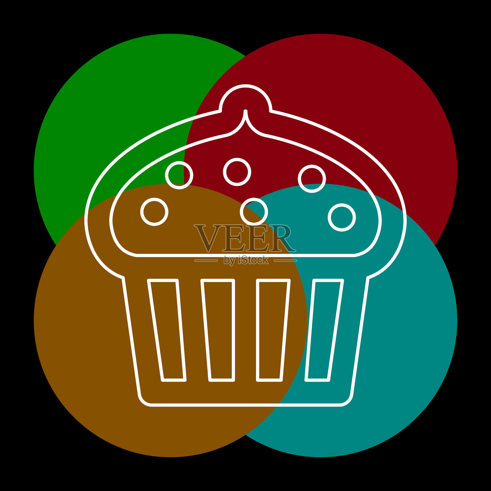 纸杯蛋糕松饼-甜点插画图片素材