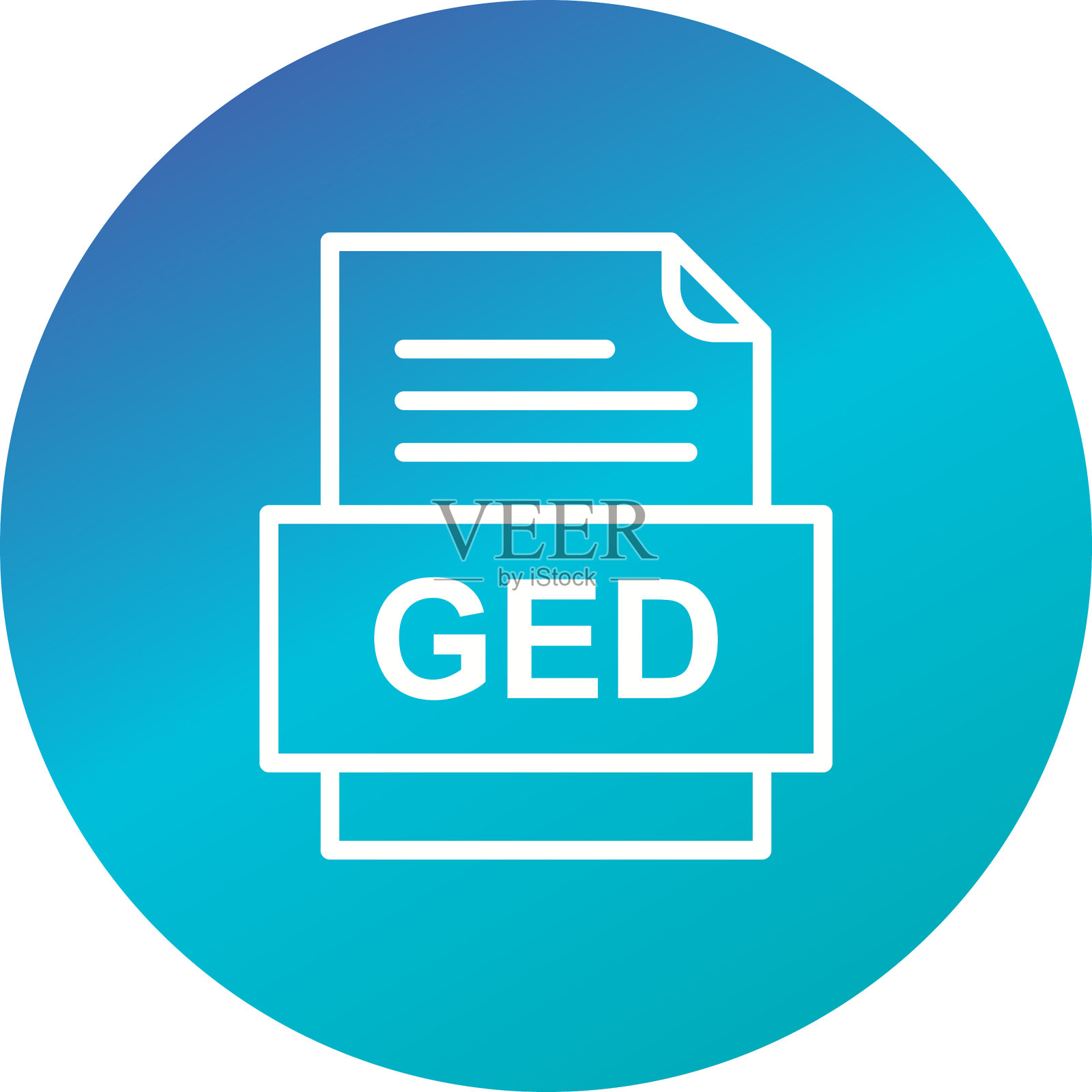 Ged文件文档图标插画图片素材