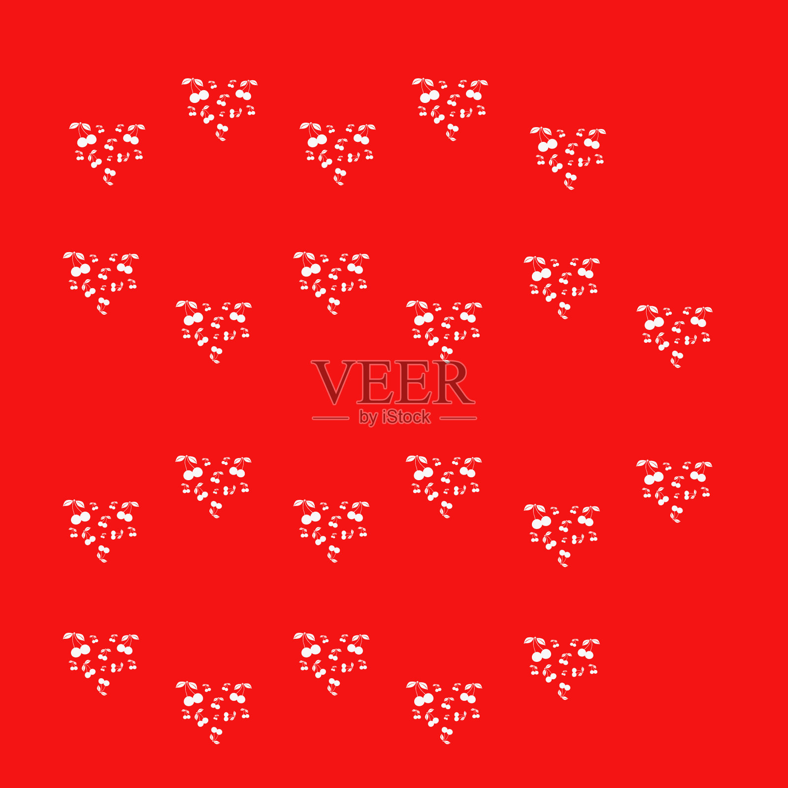 模式与樱桃插画图片素材