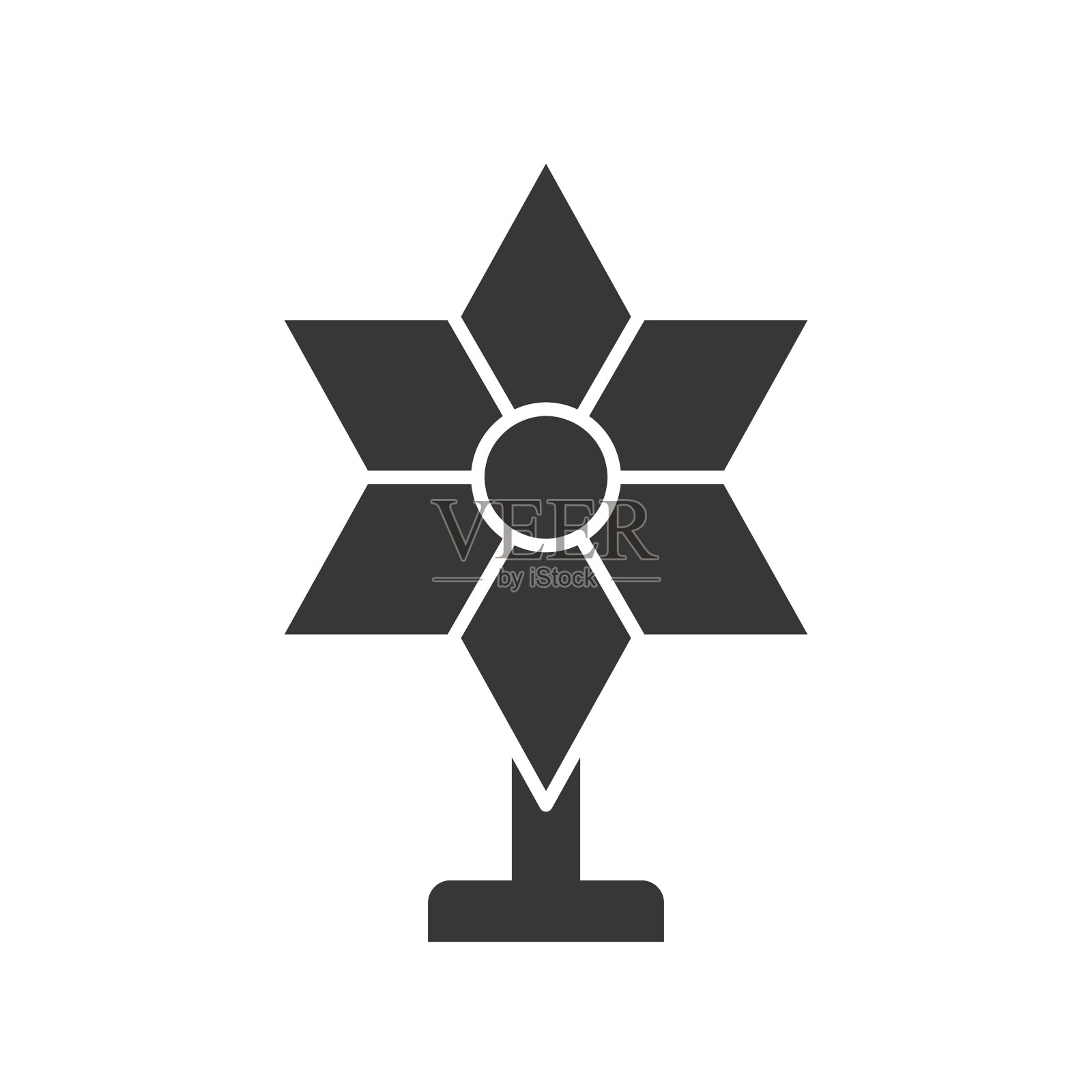 星星树顶部快乐的圣诞图标设置固体图标素材