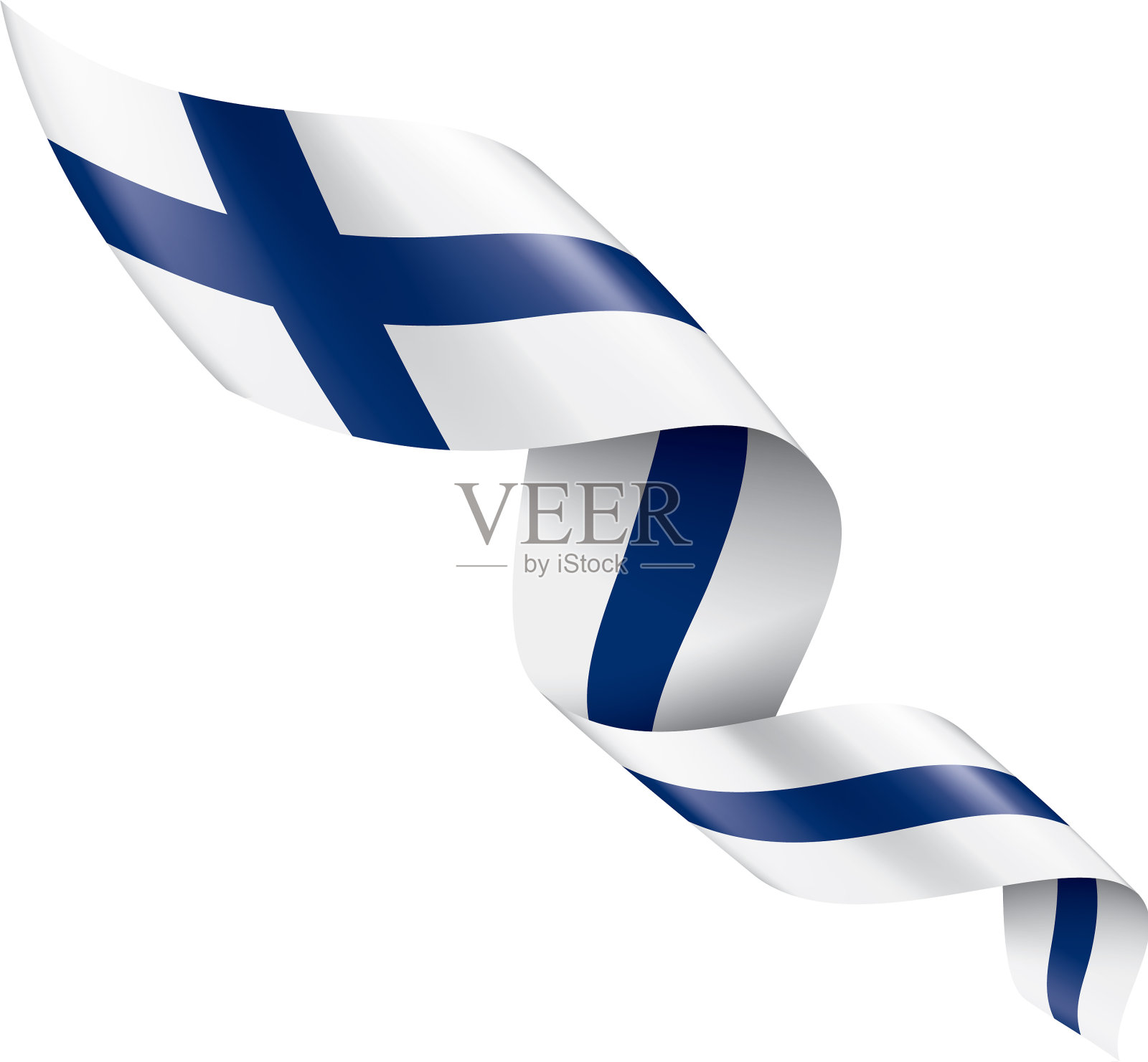 芬兰国旗上有白色设计元素图片