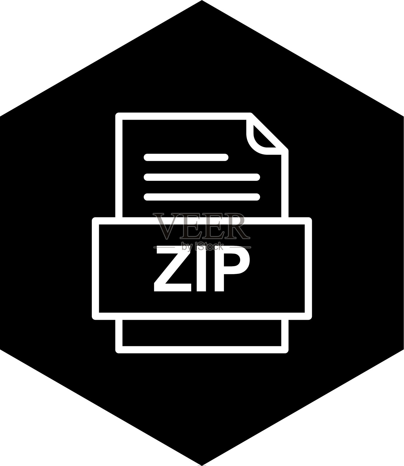 Zip文件文档图标设计元素图片